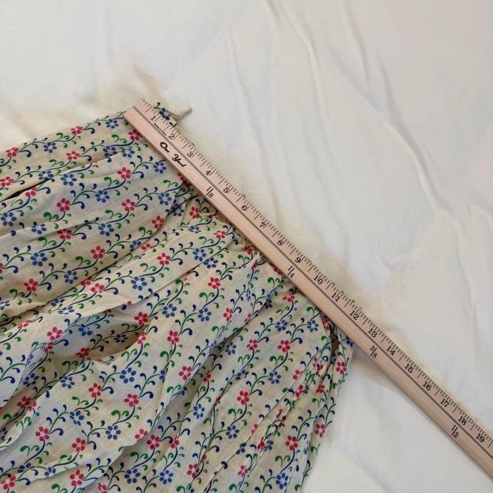 Celine vintage 70s floral cream skirt womens 40 - Picture 4 of 5